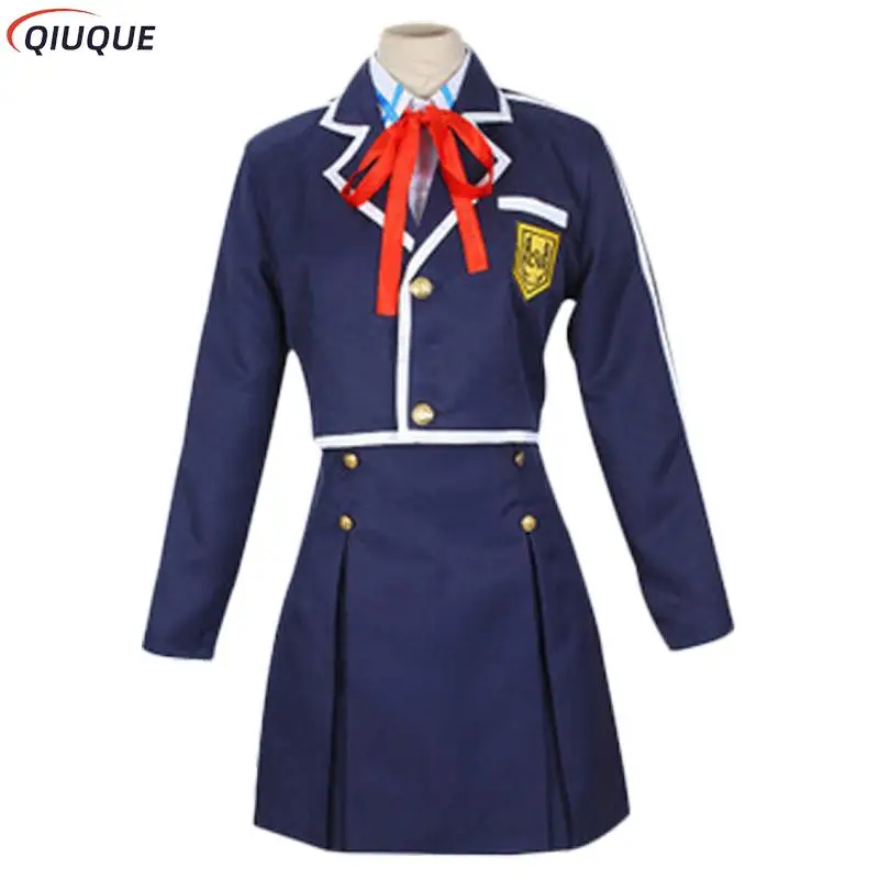 Anime Sword Art Online SAO Yuuki Asuna Cosplay Costume Wig Women School Uniform Full Set with Shirt