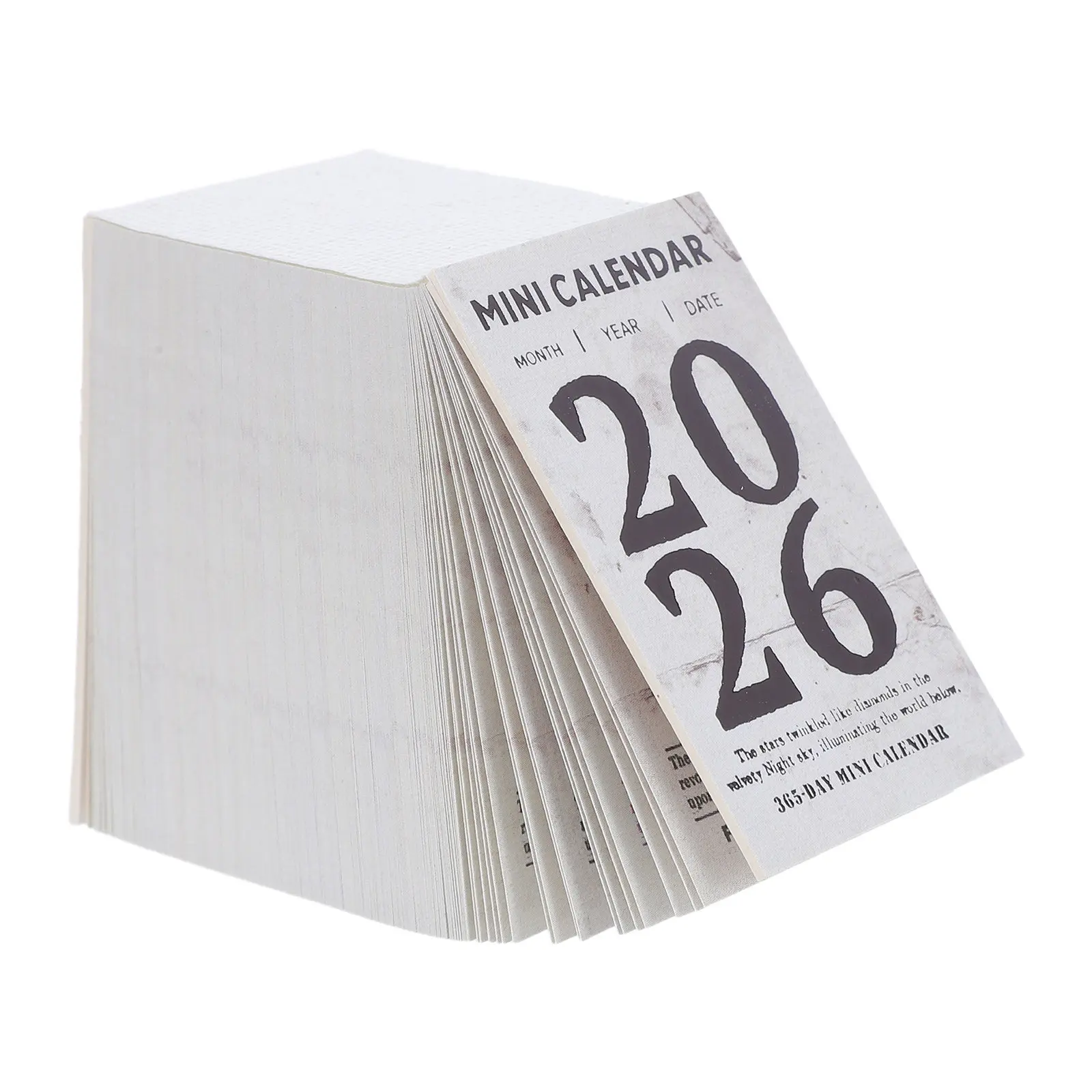 

Mini Tear Off Calendar 2026 Daily Retro Minimalist Design Small Paper Calendar for Home Office Journaling Supplies