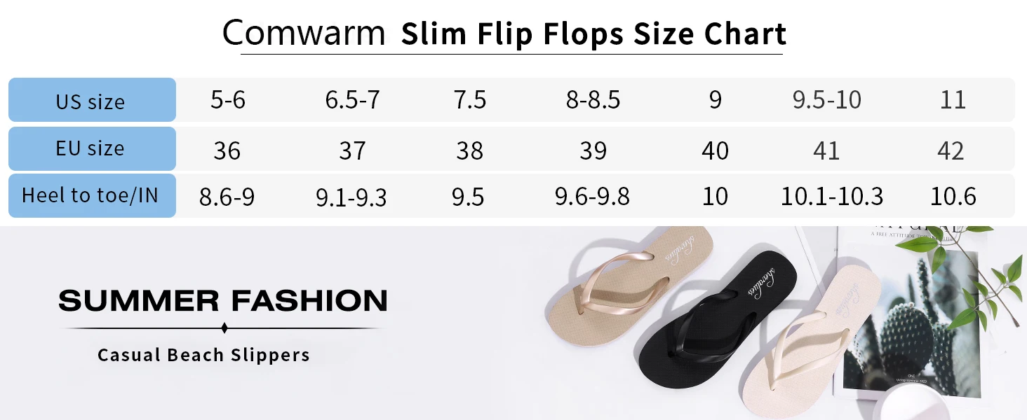 Comwarm Leichte Damen-Duschpantoffeln Gummi-Slim-Strand-Flip-Flops Mehrzweck-Sommer-Damenslides Rutschfeste Sandalen – Detail 1