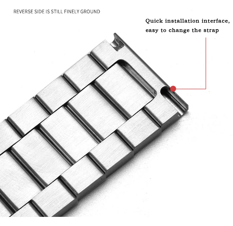 Pulseira de relógio para samsung galaxy watch 46mm/huawei watch gt2/amazfit gtr 47mm pulseira de aço esportiva para 22mm 20mm