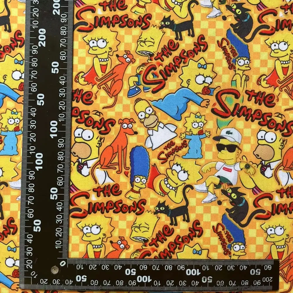 simpson 140x50CM Cartoon cotton fabric Patchwork Tissue Kid Home Textile Sewing Doll Dress Curtain Polyester cotton Fabric