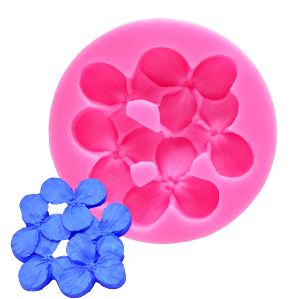 

Hydrangea Silicone Fondant Mold Pink Cake Chocolate Baking Tool Nonstick Ecofriendly DIY Crafts Silicone Baking Mold