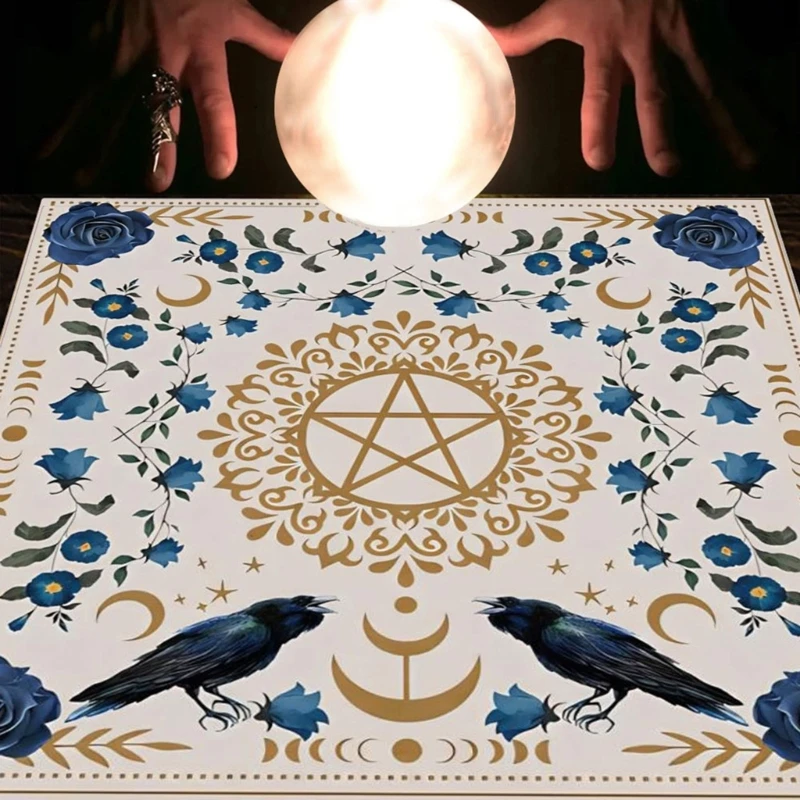 لوحة ألعاب مربعة Flannelette Tarot مذبح القماش لوحة ألعاب وسادة فلكية غطاء طاولة