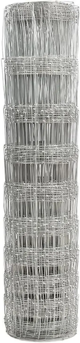 سياج حقل مجلفن عالي التحمل، 4 أقدام × 100 قدم مع شبكة مختلفة للحديقة وغلاف الحيوانات