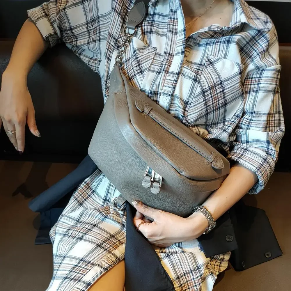 

Belt Bag Waist Packs for Women Designer Brand Luxury Bag Quality Female Genuine Leather Bag Fanny Pack Bags for Women Cross Body