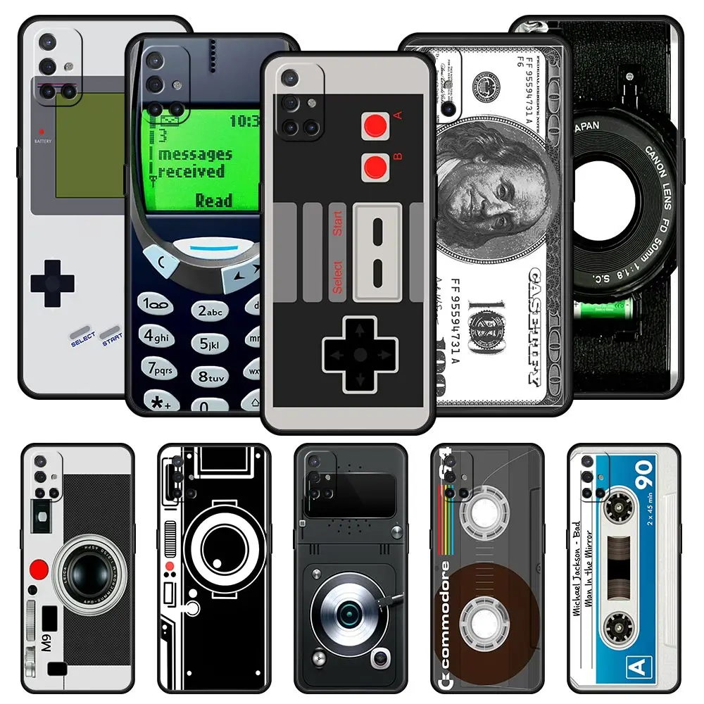 Vintage Tape Camera Gameboy Phone Case For OnePlus Nord CE 2 9 8 7 7T 10 Pro 9RT 9R 8T Nord N100 N200 N10 5G Silicone Cover