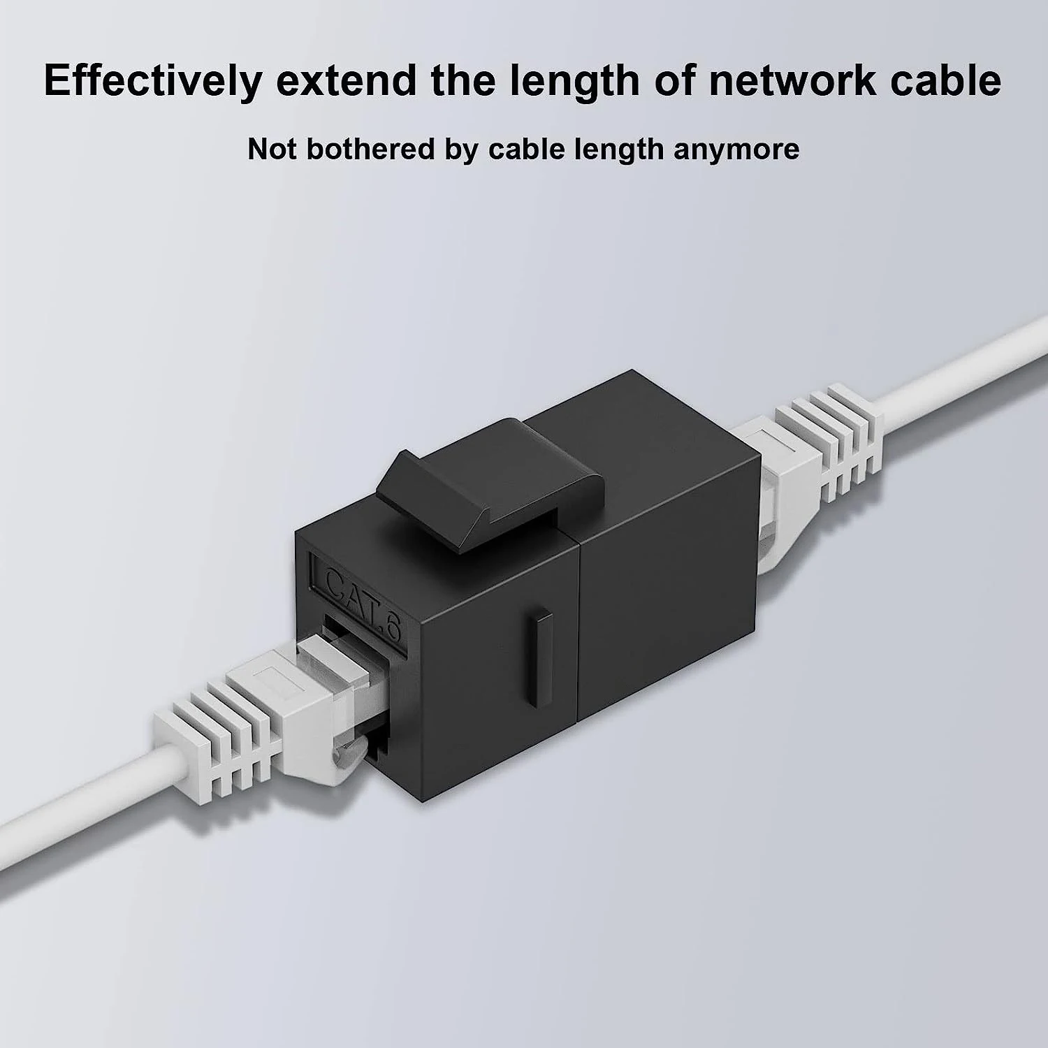 ZoeRax 2 uds Keystone Jack Rj45 acoplador en línea para Cat7/CAT6A/CAT6/CAT5E acoplador de inserción hembra a hembra