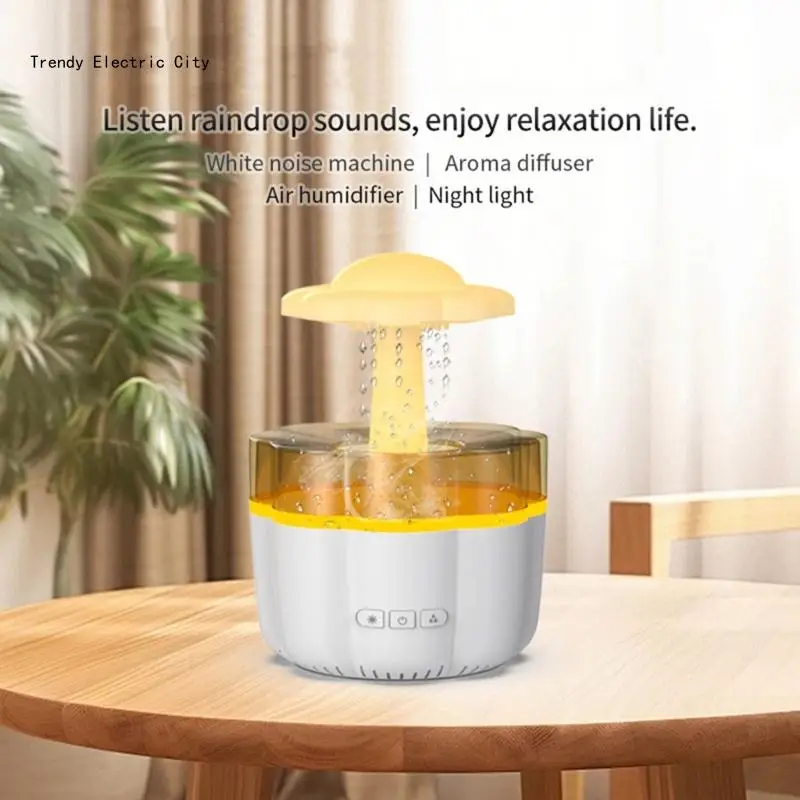 R9CD Desk Humidifier Flower Air Humidifier Relaxing Humidifier Humidifier Suitable for Home and Offices Car Use