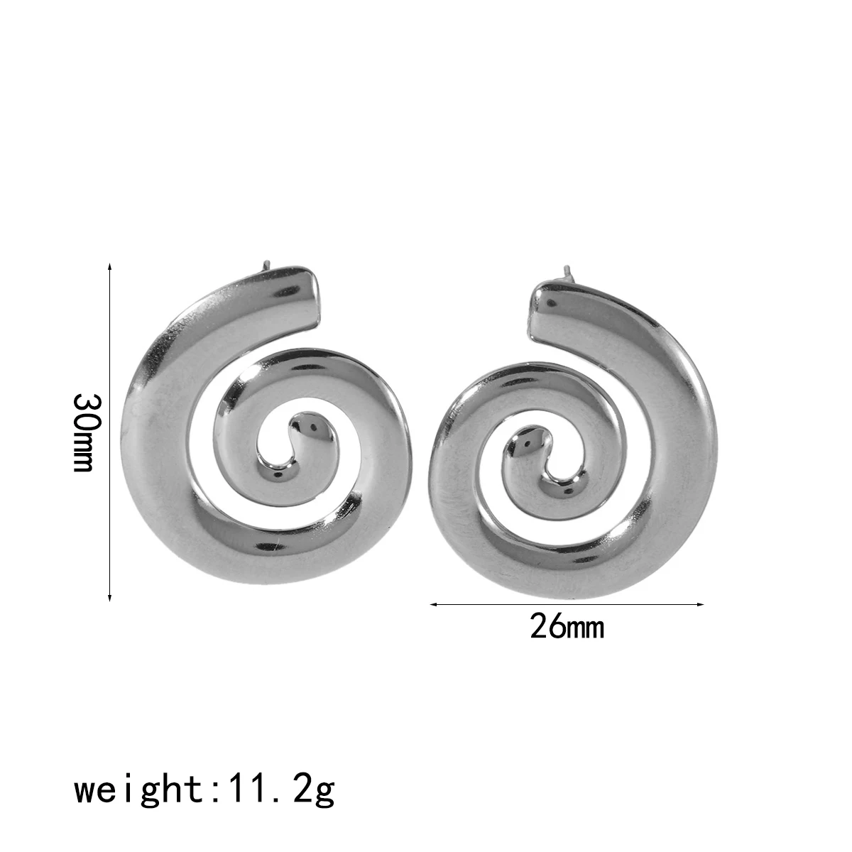 Modische Ohrstecker aus Edelstahl mit Muschel- und geometrischem Design für Damen, verhindern Allergien, ideal als Alltagsschmuck und Accessoire. – Detail 6