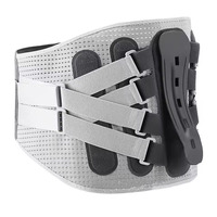 Adjustable 8-Strap Back Brace with Large Aluminum Plate - Lumbar Waist Belt for Herniated Disc Sciatica & Lower Back Support‌