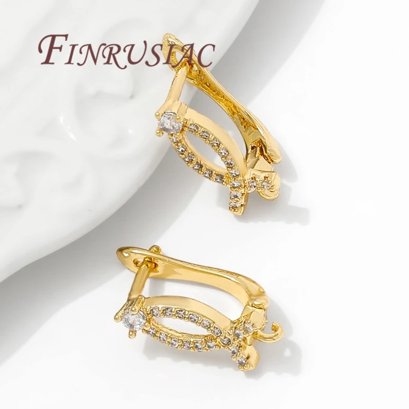 Berlapis Emas 18K, Gesper Kait Anting Anti Alergi, Perlengkapan untuk Perhiasan, Pengencang Kawat Telinga, Aksesori Perlengkapan Anting
