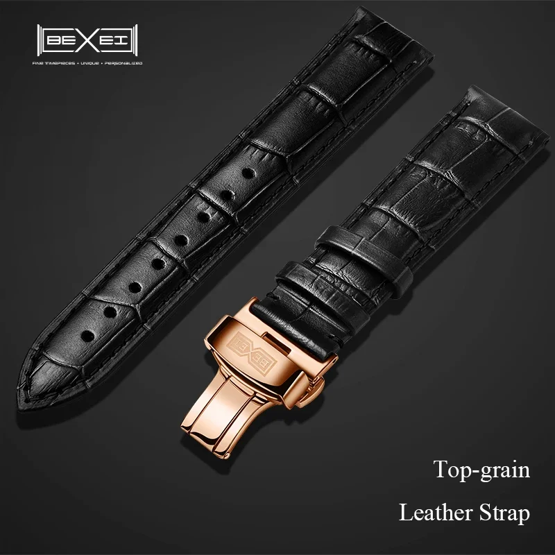 BEXEI 2025 เครื่องกลอัตโนมัติโรมันตัวเลขมัลติฟังก์ชั่นนาฬิกาผู้ชายแซฟไฟร์แสดงวันที่วันในสัปดาห์เดือน