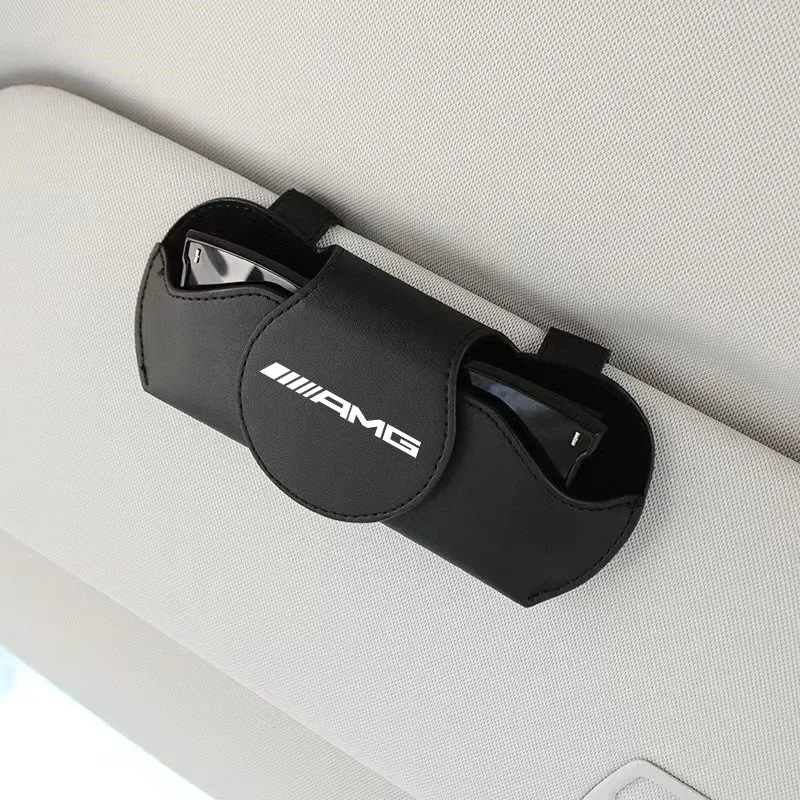 

Car Sun Visor Glasses Clip Auto Multifunctional Case Sunglasses Holder For Mercedes Benz AMG A B C M ML GLA GLE GLS E Class W176