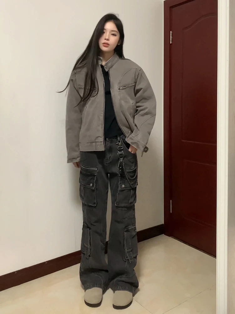 

Мужская куртка Harrington Canvas с воротником-стойкой, высококачественная, стильная, для весны и осени, в американском ретро-стиле, бейсбольная.