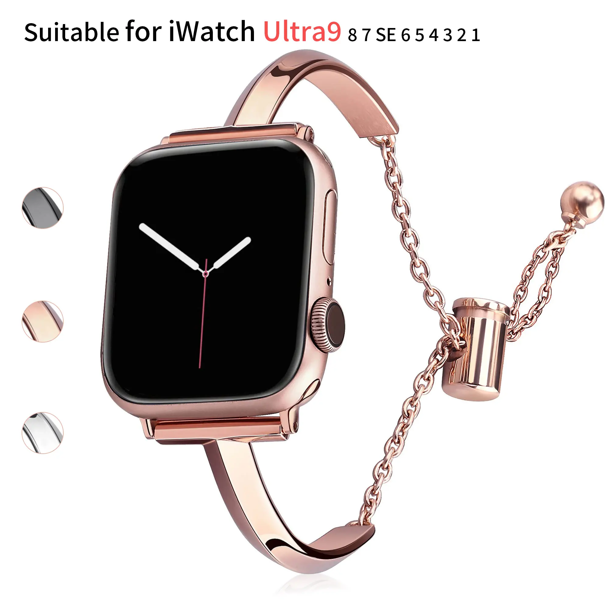 

Simple metal bracelet for Apple Watch Model 49mm Ultra 38mm42mm321 for iwatch Series 45mm41mm987 44mm40mm654SE strap