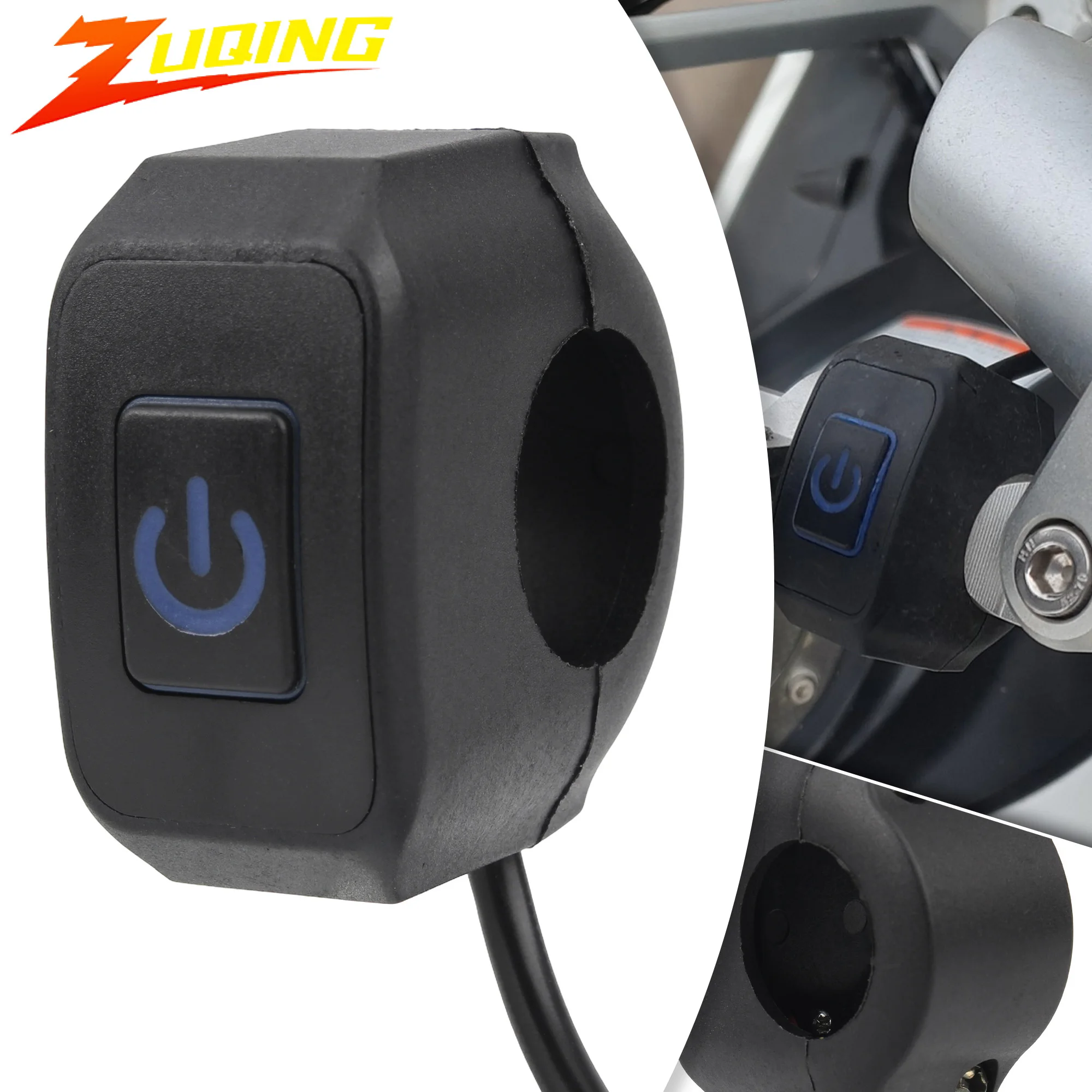Motocross Zubehör Universal Self-Lock Motorrad Schalter 12V LED Lenker Halterung Taste Für Pit Dirt Bike Wasserdicht KG-068