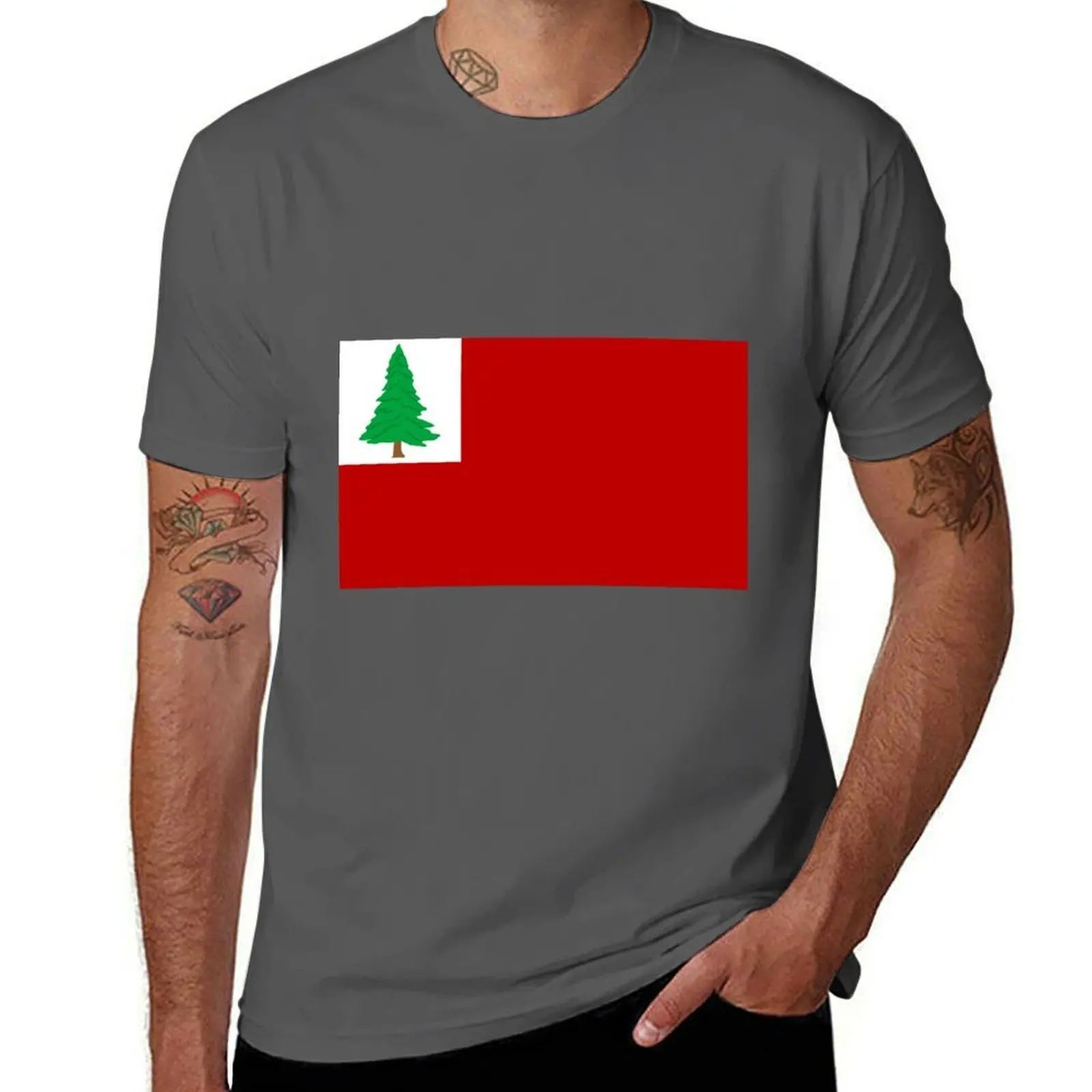 

Flag England Pine New T-Shirt Trendy Print Short Sleeve T-Shirt