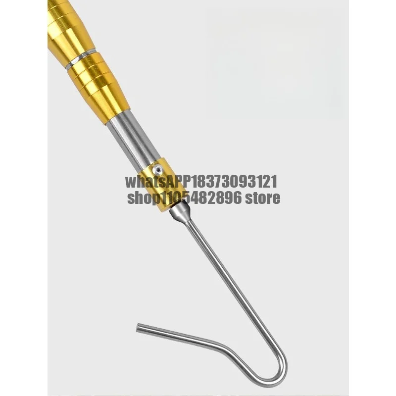 Telescopic rod tool hook locust flower picking hook scissors hook clip  and pick elm seeds from high altitude
