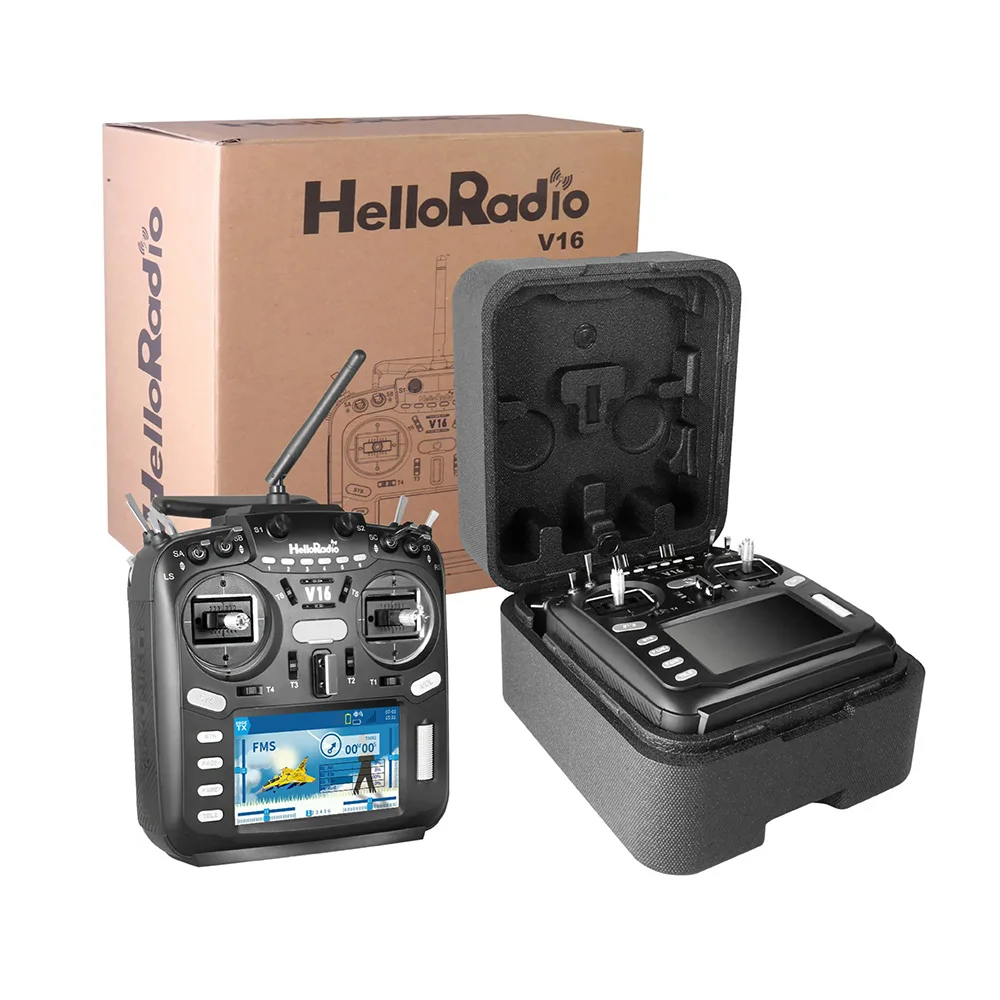 HelloRadioSky V16 Pro ELRS/4in1 Trasmettitore radio multiprotocollo EdgeTX e OpenTX con touch screen da 4,3" per elicottero drone FPV