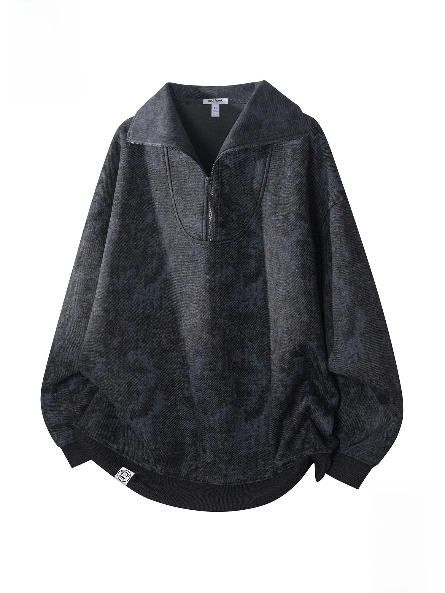 

PaulFrank Spring Vintage Tie Dye Collared Sweatirt Men's Loose Casual Long Sve Top Comfortable Polyester Fiber ex