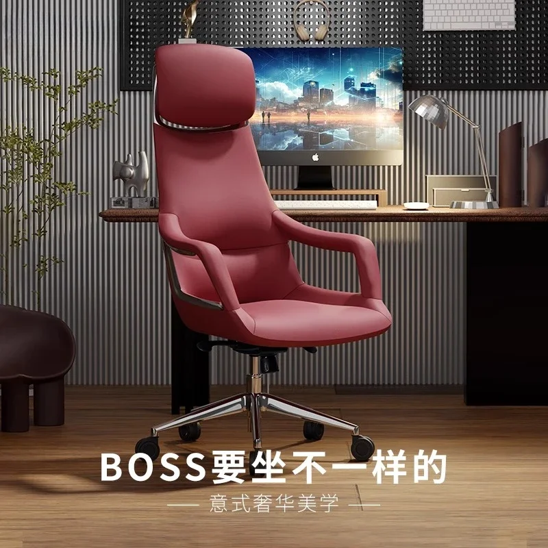 

Luxury High-end Office Boss Chair Comfortable Posture Ergonomic Computer Chair Business Backrest Home Use Silla Escritorio