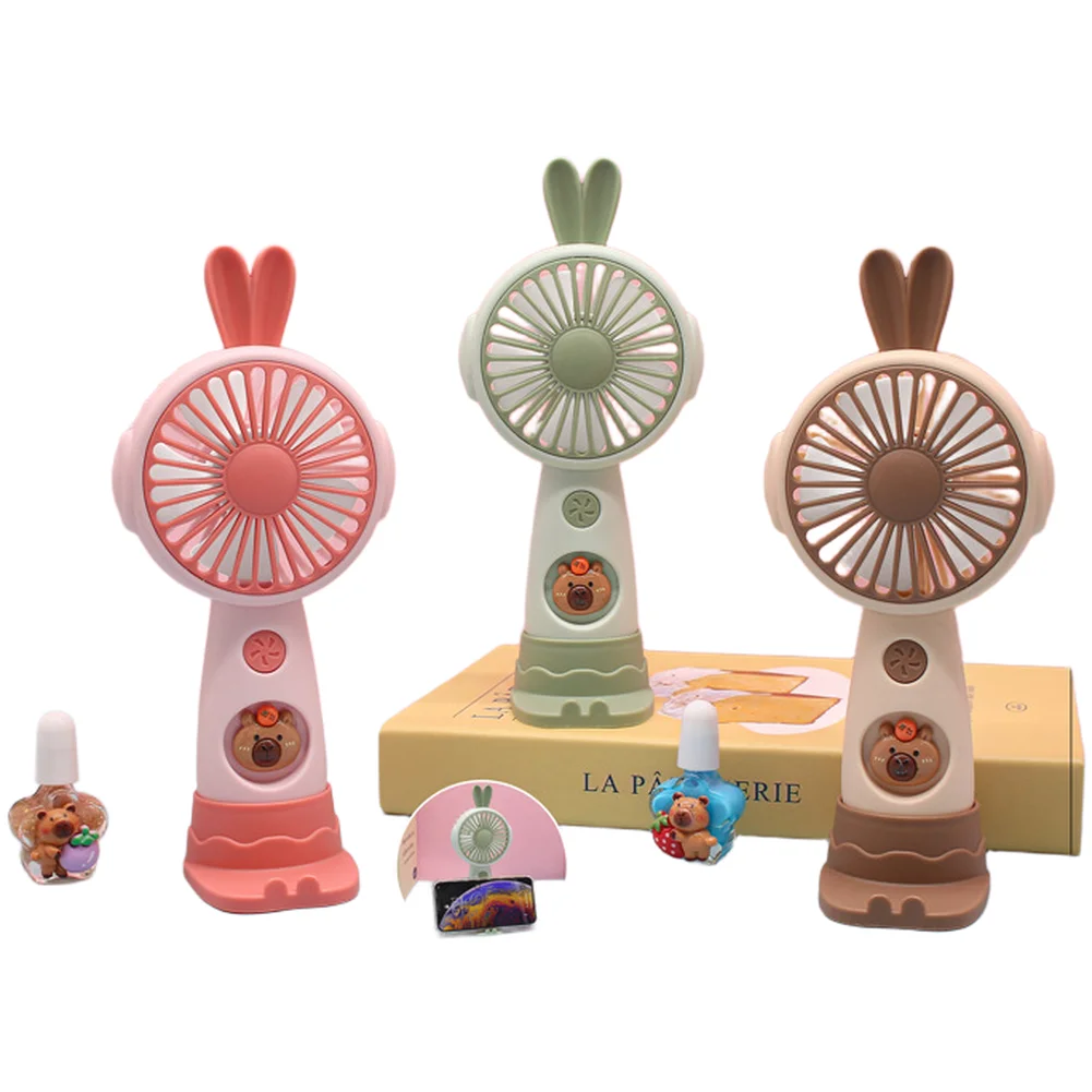 Rechargeable For MINI Desk Fan Compatible with Phone Holder 3 Wind Levels for Office Home Study Compact Design