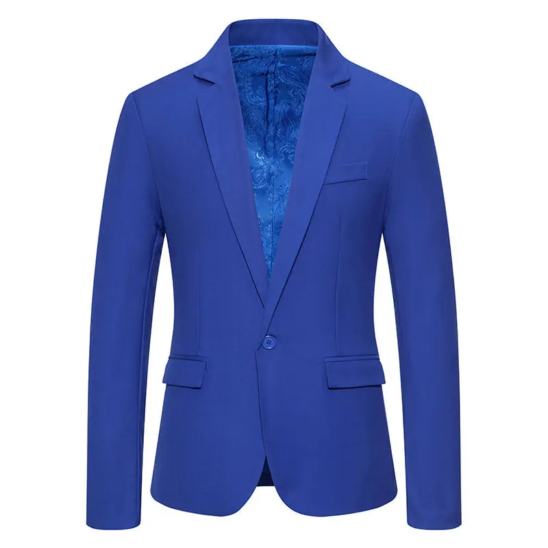 Jane-33 Men's Suit Foreign Trade Cross-border Spring and Summer New British Fashion Solid Color Slim European Size Men's Small