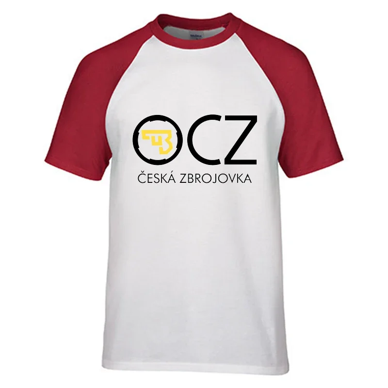 100% cotton T-shirt for men summer brand men's clothing CZ Ceska Zbrojovka Czech Firearms print casual Custom men's short sleeve