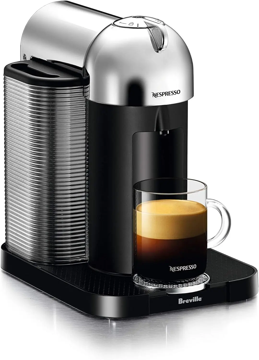 Coffee and Espresso Maker by Breville, Chrome,single serve coffee& espresso machine coffee for every occasion