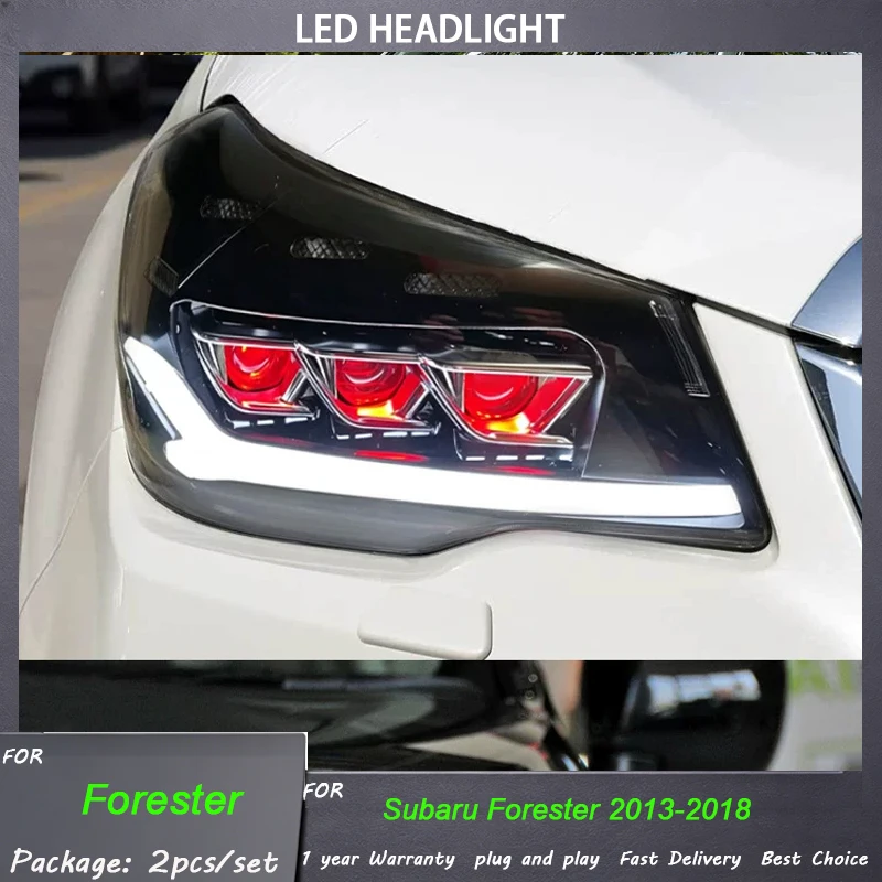 For Subaru Forester SJ LED Front Lights 2013-2018 Upgrade Subaru Head Light Lamp Subaru Forester Projector Headlight