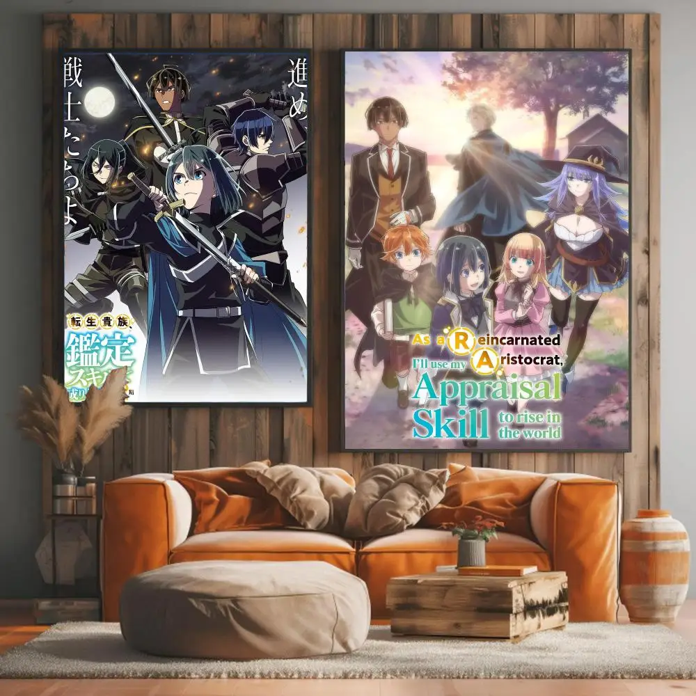 anime A-As a Reincarnated-D Painting Calligraphy Elegant Botanical Decor for Living Room Modern Interior Design