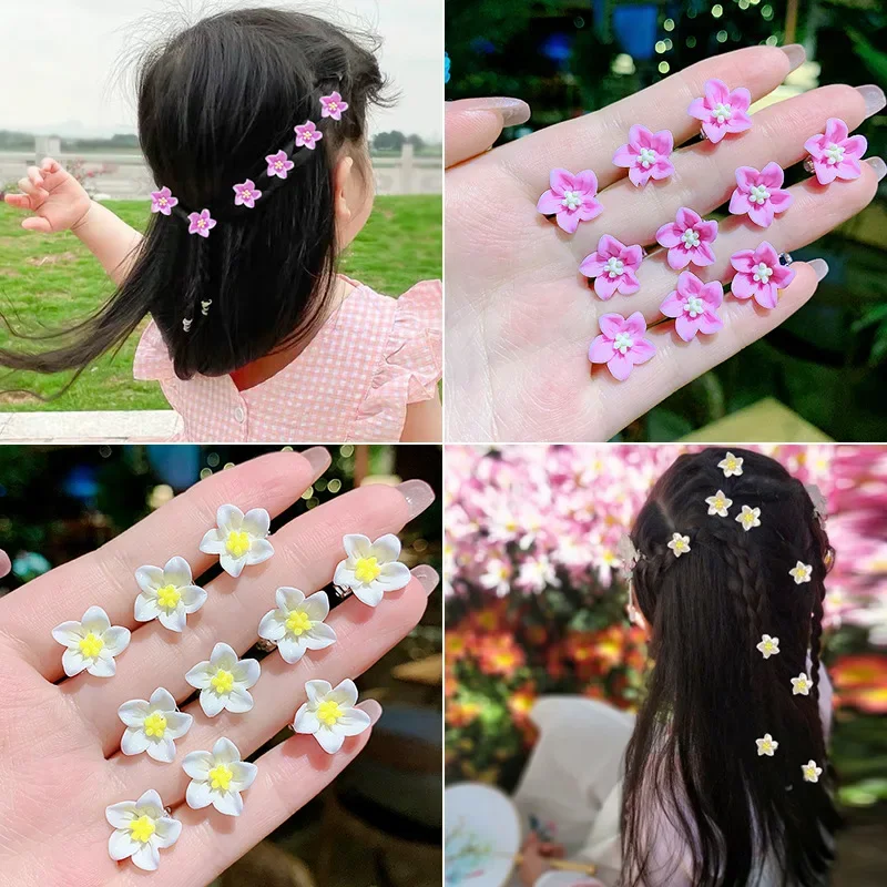 Korean Children\'s Curly Hair Clip Cute Girl Princess Super Immortal Bean Small Flower Accessory Hairstyle Fixed Accessories