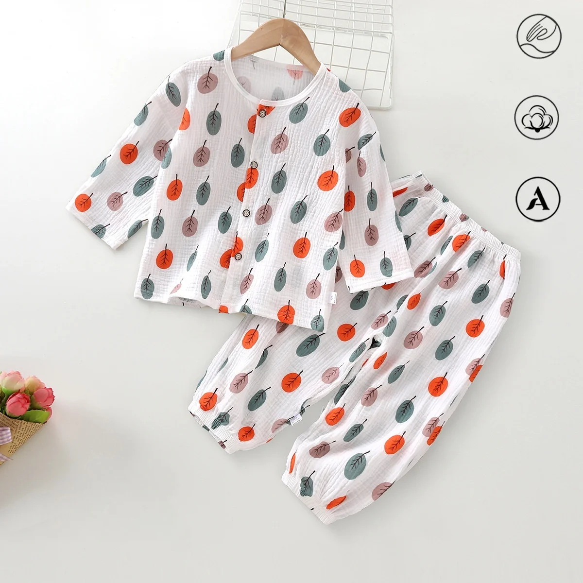 0-3Y Infant Baby Boys 2pcs Long Sleeve Set Sleep Clothing Class A Cotton Newborn Nightwear Girls Pajamas Suits