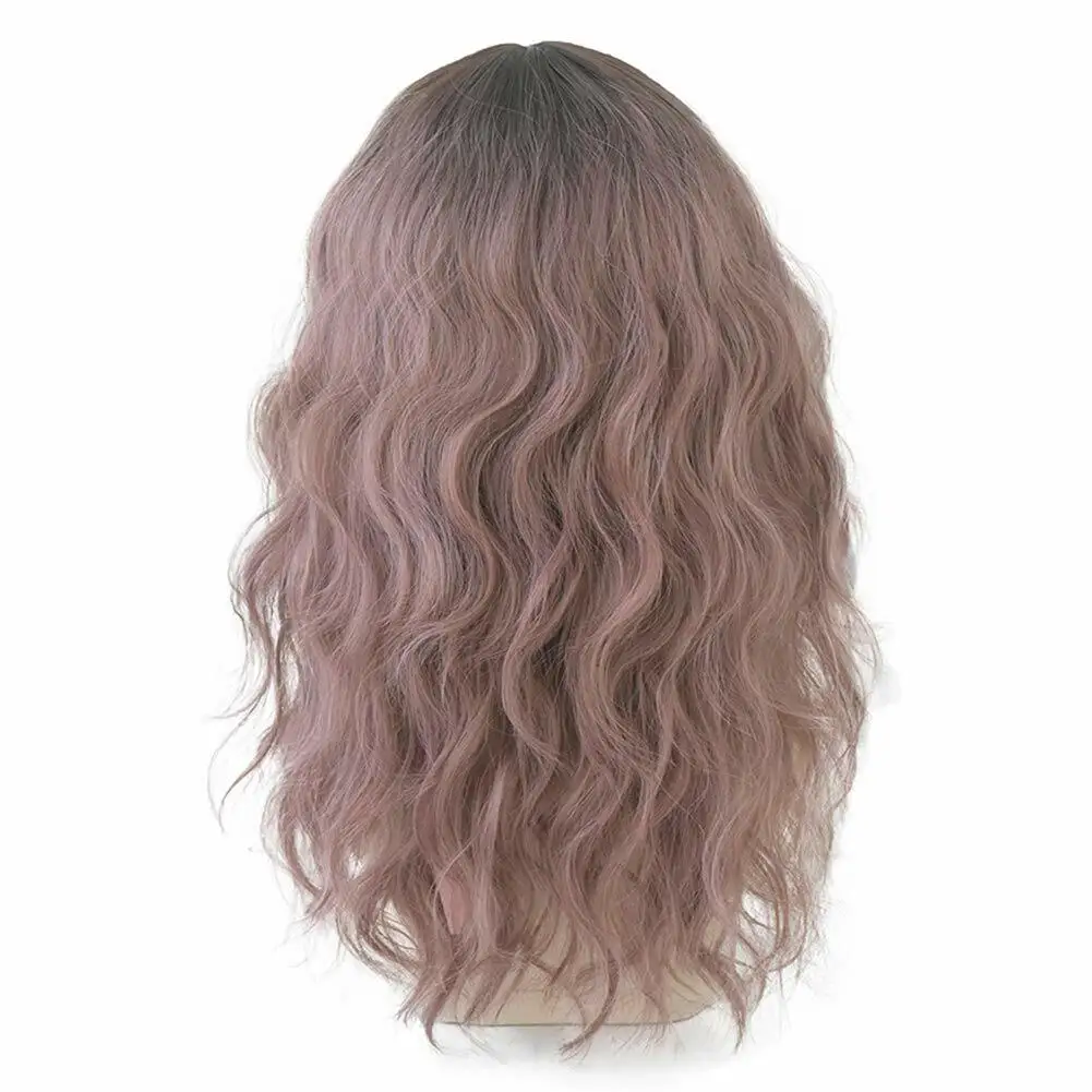 باروكة كورية مموجة ومموجة بطول 21 بوصة مع فرقعة، باروكات طبيعية مقاومة للحرارة
