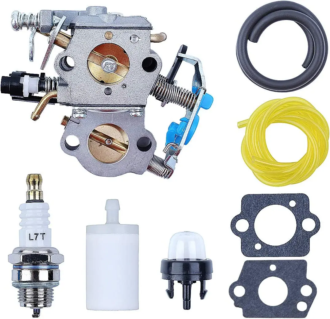 WTA-29 Carburetor with Fuel Line Filter Spark Plug For Husqvarna 455E 455 Rancher 460 461 Gas Chainsaw