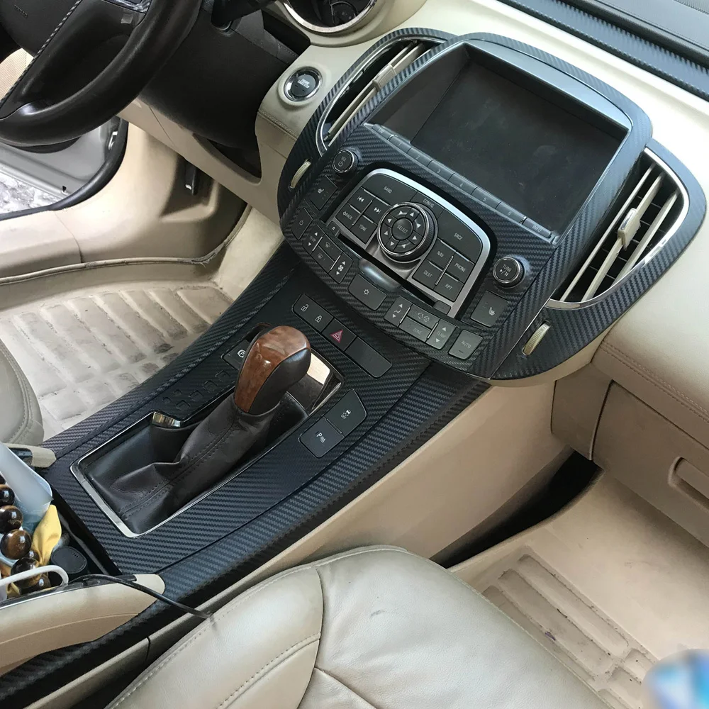 Carbon Fiber Interior Car Sticker For Buick Lacrosse 2009-2012 Central Console Gear Shift Panel Door Handle Cover Trim
