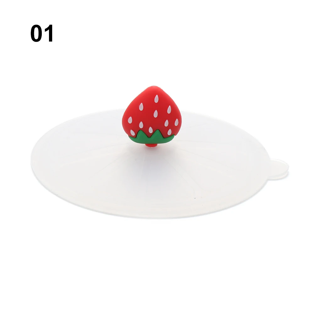 Cute Reusable Cap Suction Cup Cover Silicone Cup Cover Leakproof Dustproof