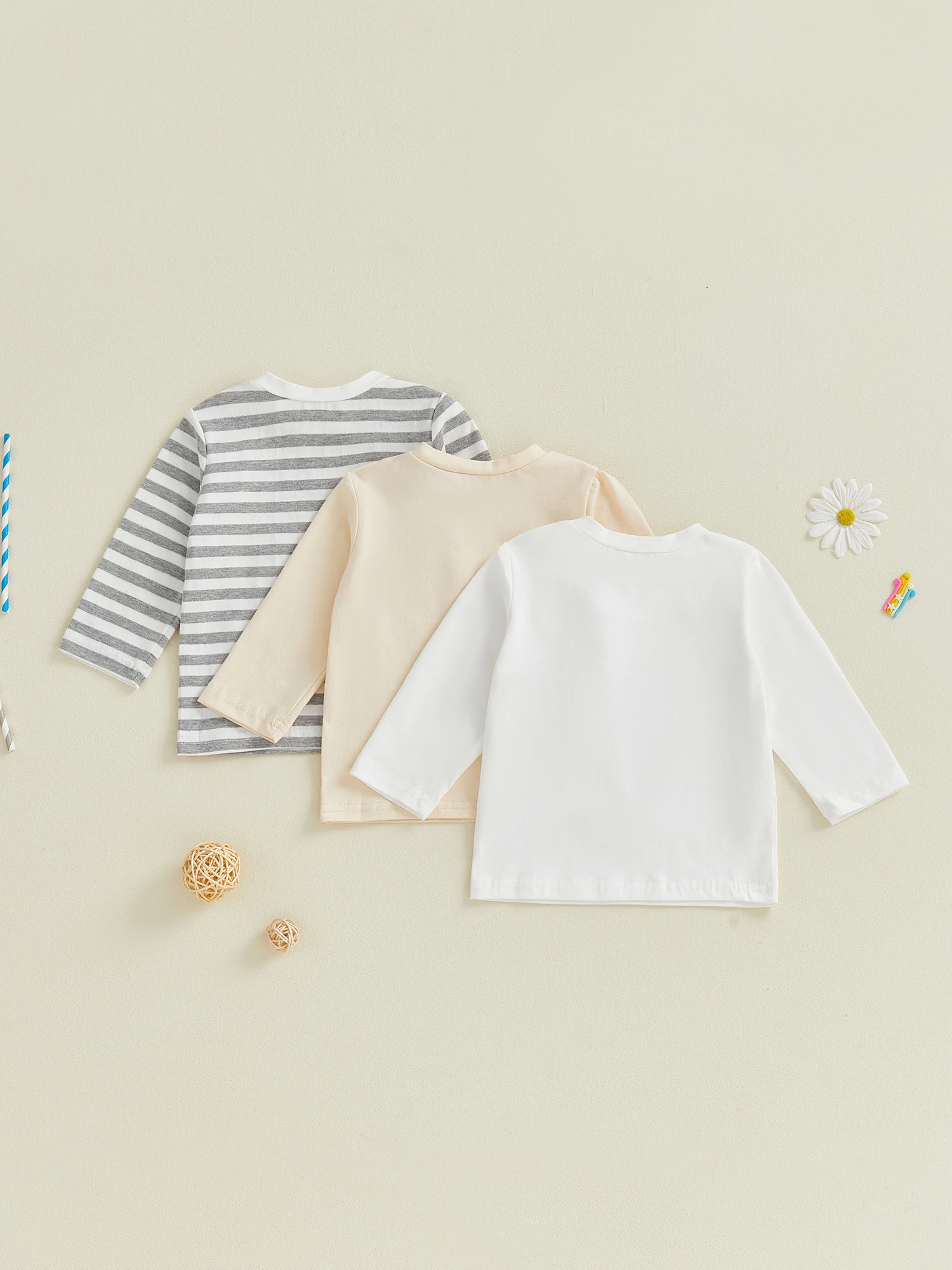 Infant Trendy Girl 3 Piece Outfit Set Autumn Stylish Floral Printed Ruffle Sleeve Crew Neck Pullover and Leggings