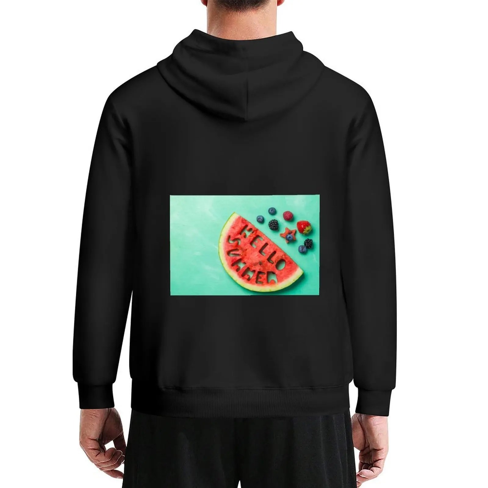 

Hello Summer Watermelon Hoodie hooded shirt men's clothes korean autumn clothes mens clothes graphic hoodie