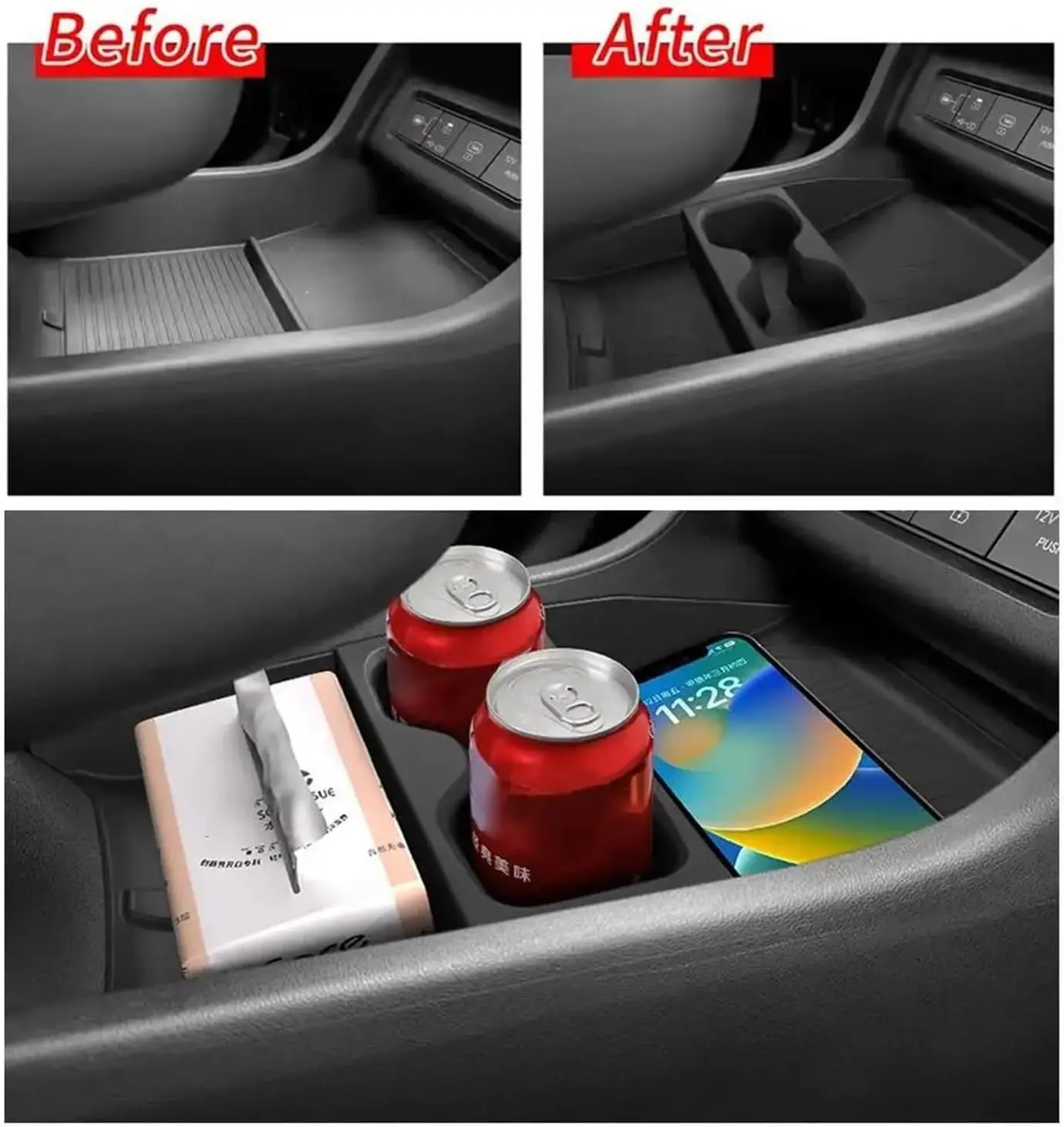 Für Hyundai 2025 2026 Tucson Limited/Hybrid Mittelkonsolen-Organizer für 2025 2026 Konsolenablage Zubehör Untere Konsole – Detail 3
