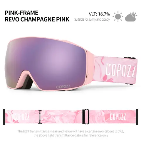 COPOZZ New Magnetic Polarized Ski Goggles Double lens Men Women Anti-fog Ski Glasses UV400 Protection Snowboard Skiing Eyewear