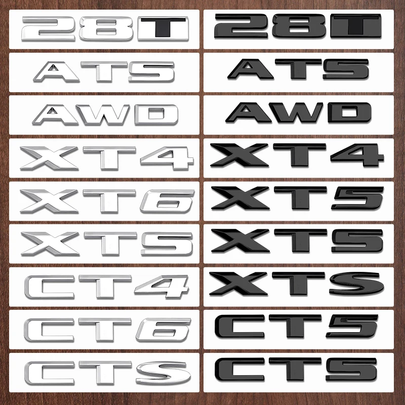 

Наклейка-эмблема на заднюю дверь багажника для Cadillac (модели CT4, CT5, CT6, CTS, XT4, XT5, XT6, XTS, ATS, AWD, 25T, 28T, 40T)