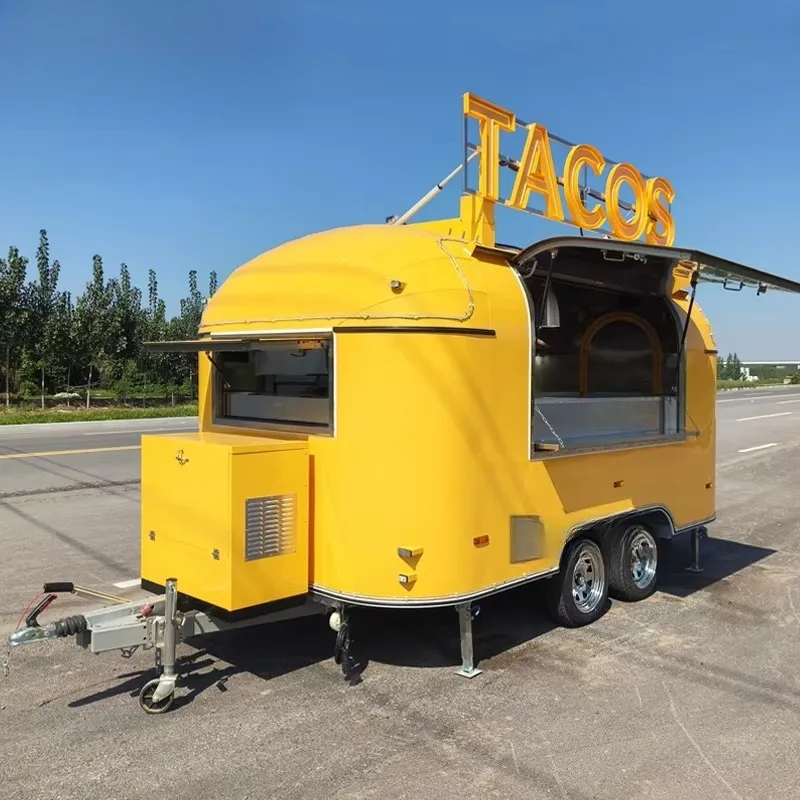 Mobile Food Trailer Commercial Street Food Cart Portable Outdoor Catering Fast Food Kiosk Equipment