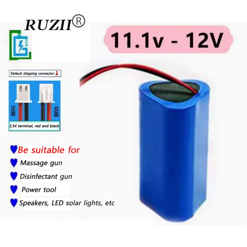 10.8v 11.1v  Lithium Battery 3S1P car washing machine battery 3500mAh Bluetooth Speaker Large Capacity 18650 Lithium Battery