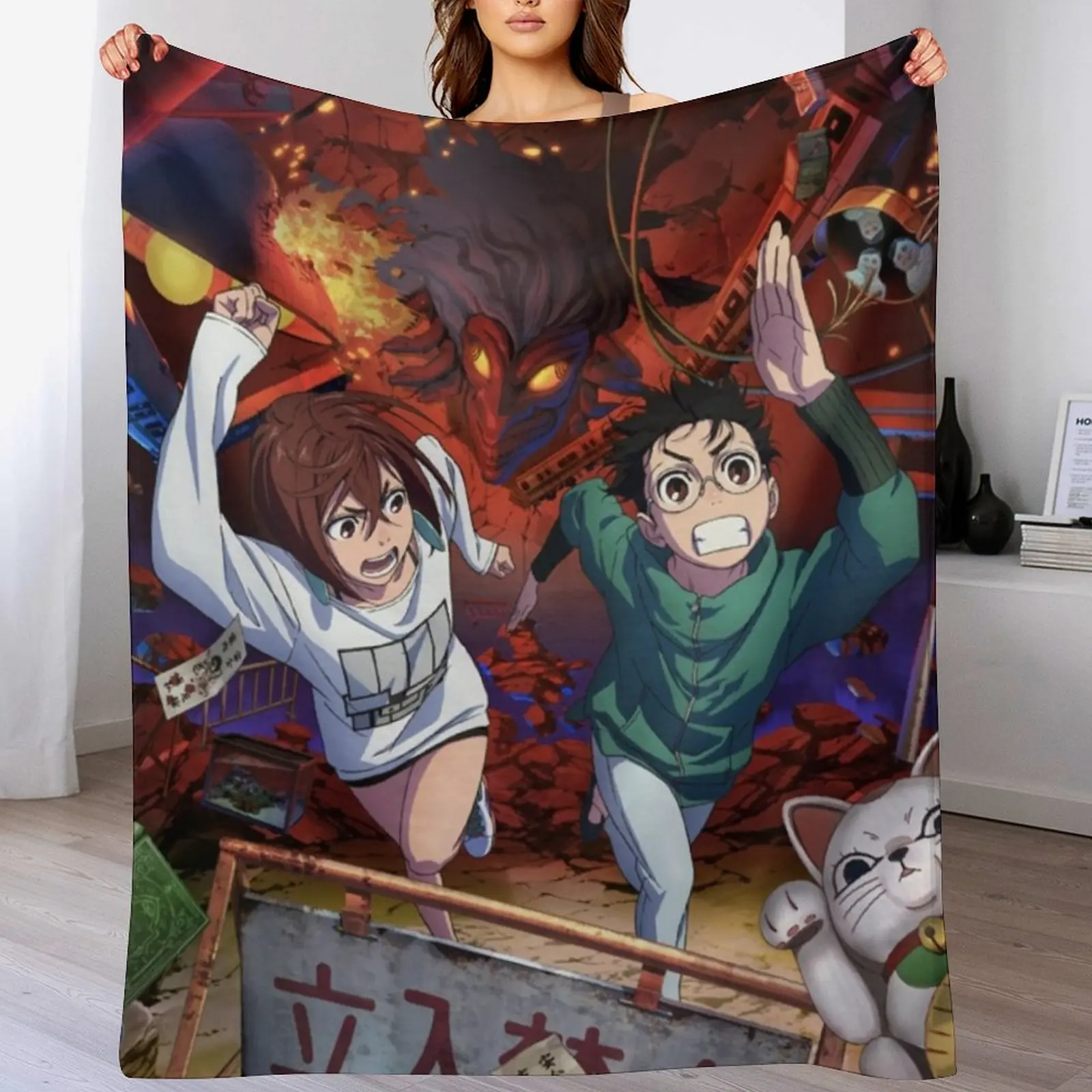 Dandadan Throw Blanket Cozy Throw Blanket Birthday Gift for Him Her