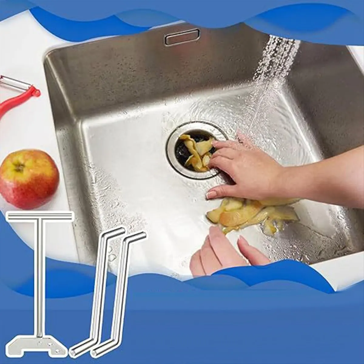 FOR HOME Garbage Disposer Unjamming Wrench Garbage Disposal Wrench Tool Designed to Dislodge Jams or Clutter From Above the Sink