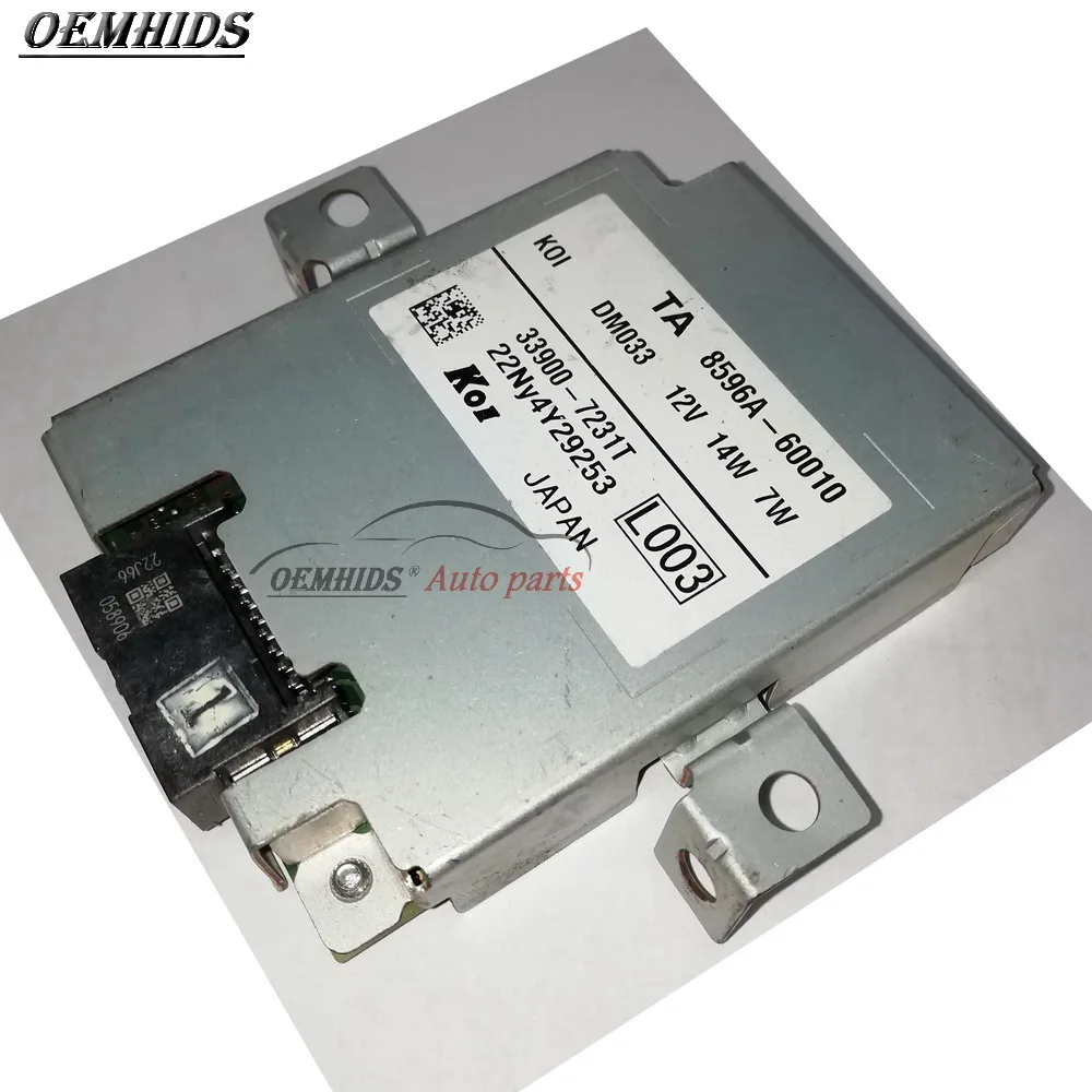 8596A-60010 الكمبيوتر الأصلي المستخدم 12 فولت 14 واط 7 واط لاند كروزر LED العلوي التحكم محرك وحدة DM033 33900-7231T L003 اليسار