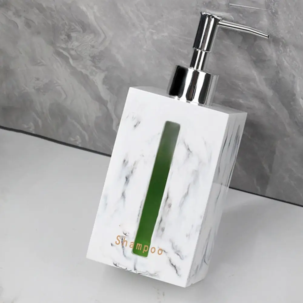 Resin Hand Sanitizer Bottlle Light Luxury Nordic Style Shower Gel Dispenser Pressing Pump Head with Tray Lotion Bottlle Bathroom