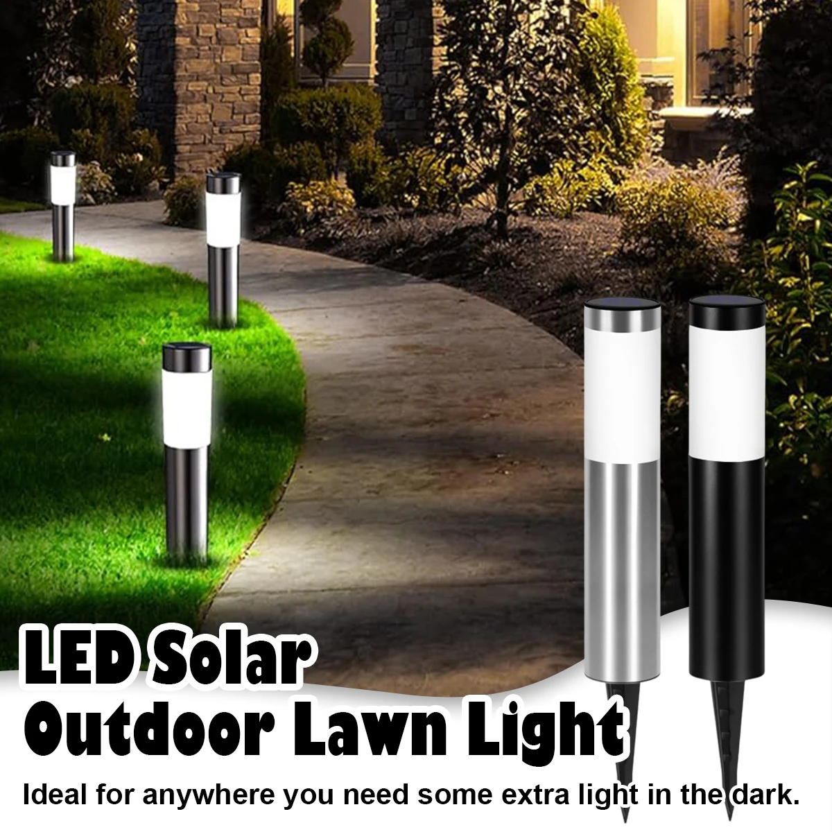 37.5*6cm 3leds Solar Garden Light Cylindrical Floor Lantern Terrace Waterproof On/off Lamp Landscape Outdoor Decoration Auto Led