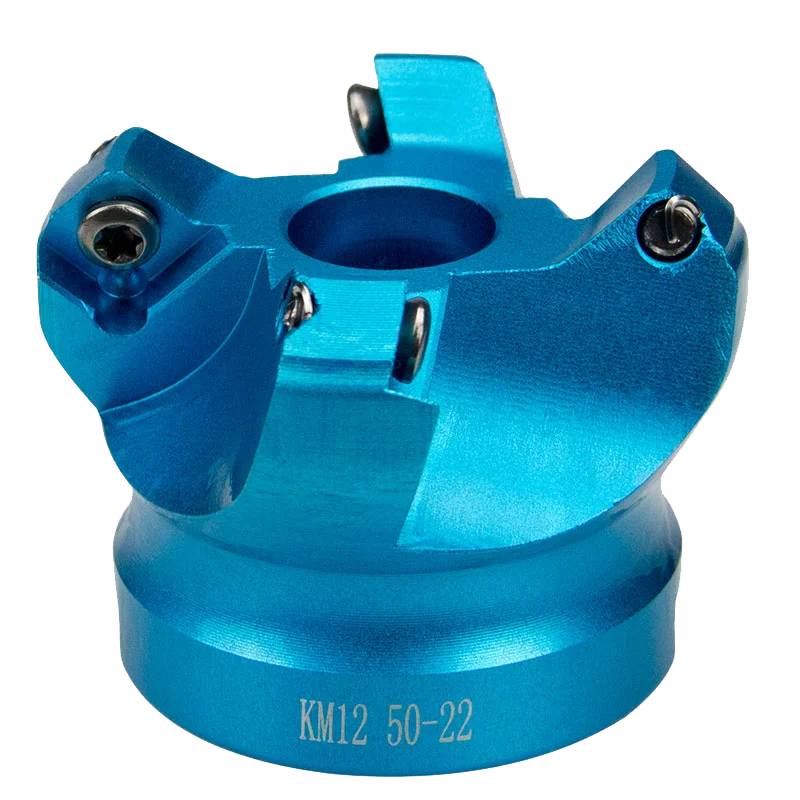 

Фрезерные инструменты с ЧПУ KM12 50-22-4T/63-22-4T/80-22-5T/100-22-6T Изготовлен из авиационного алюминиевого сплава Необходимая вставка SEHT1204AFFN-X83